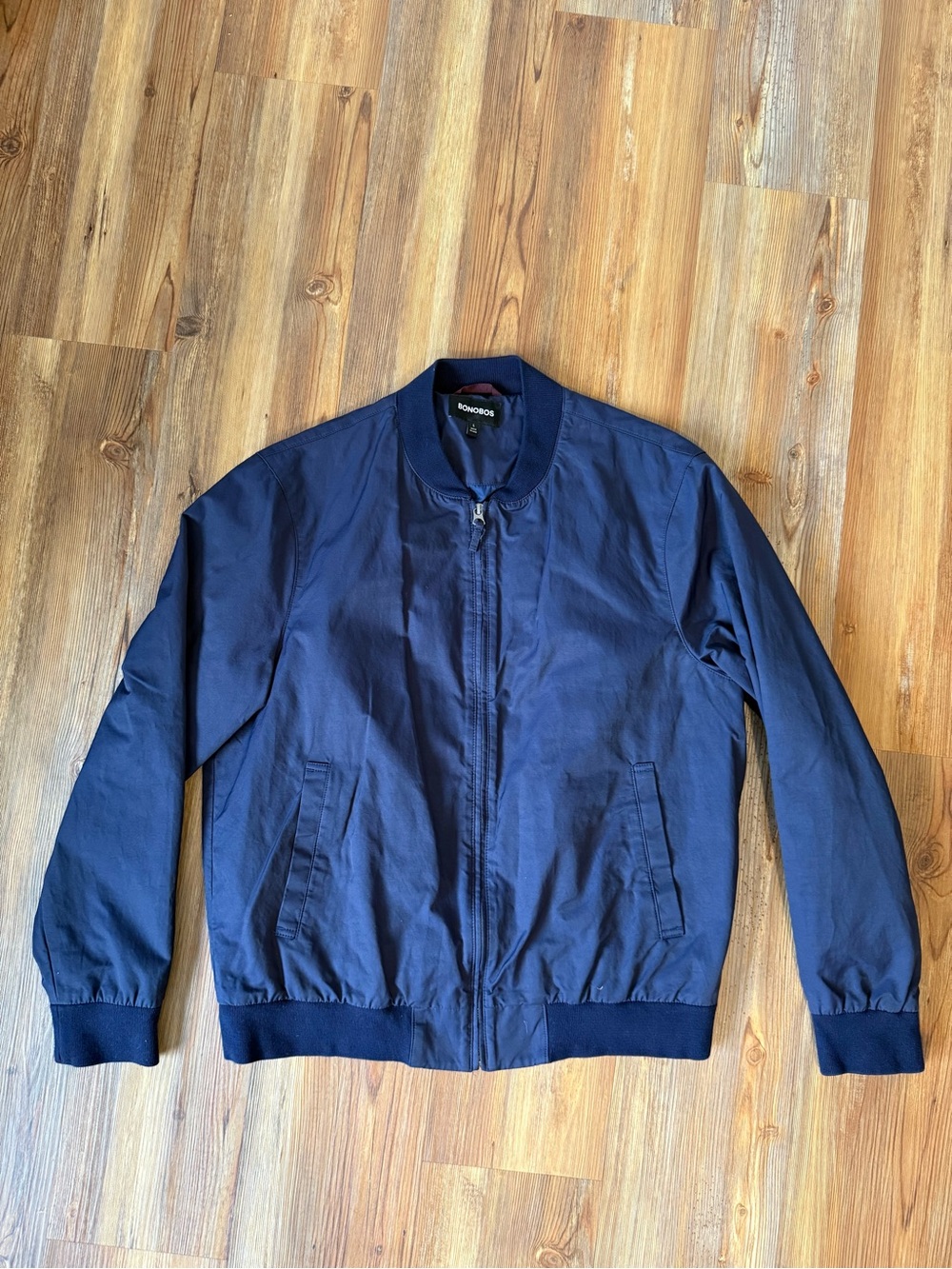 Bonobos Navy Lightweight Bomber Jacket
